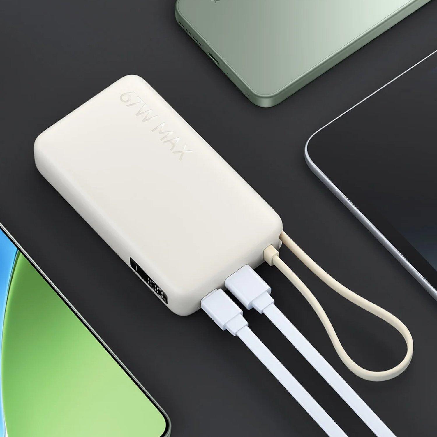 Xiaomi 67W Power Bank 10000 (Integrated Cable) - Tan