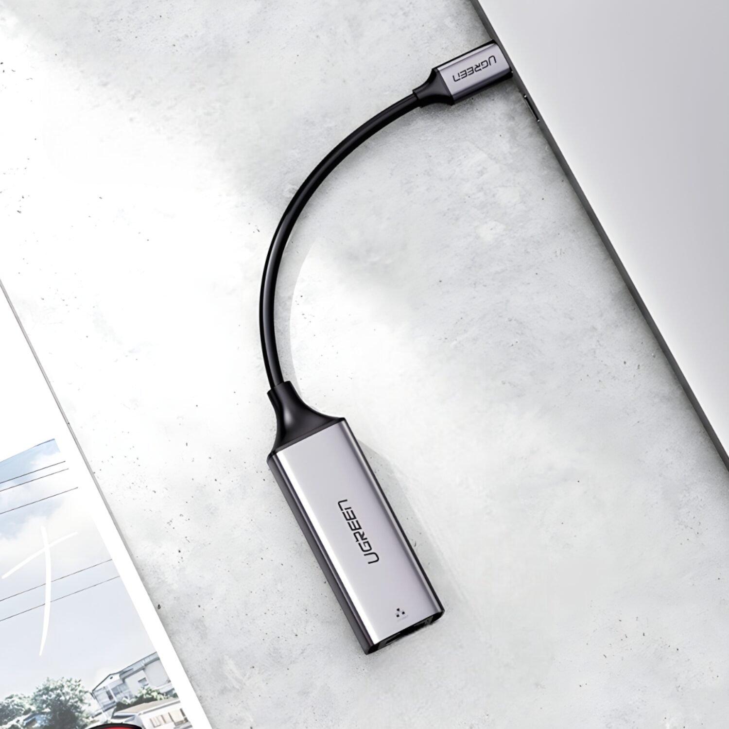 UGREEN CM199-50737 Type-C to Gigabit Ethernet Adapter - Silver